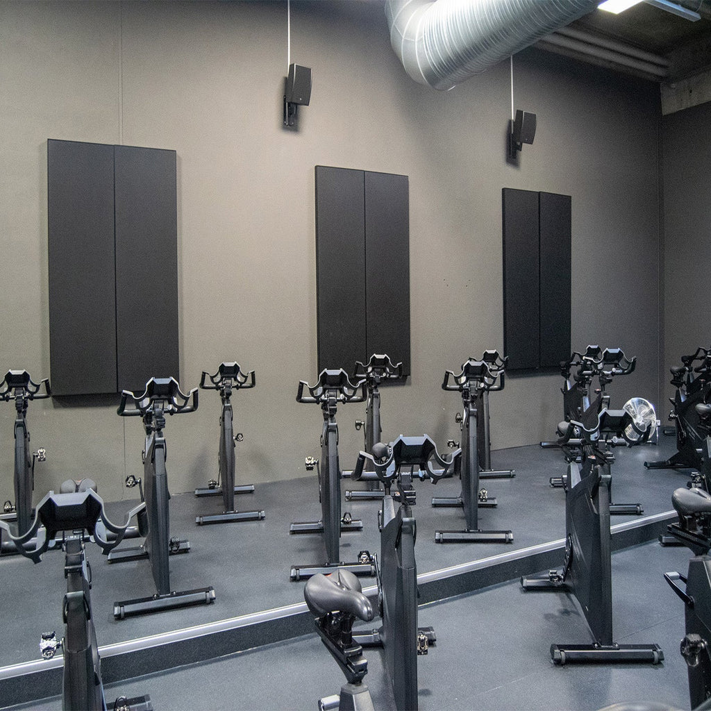 DAMPA black wall panel in Ground Fitness
