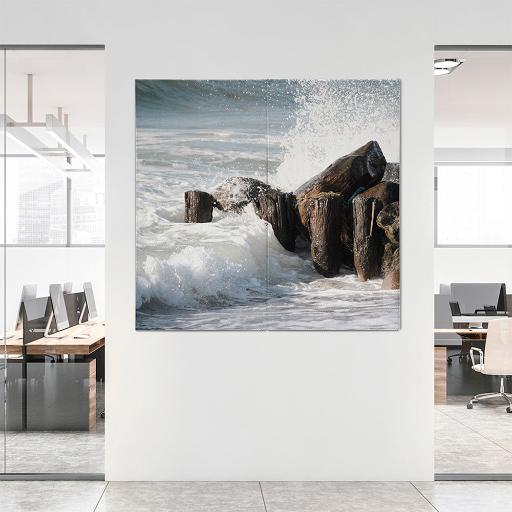 DAMPA Silent Board with digital print in office setting